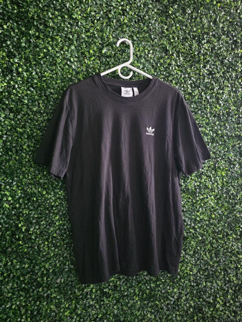 adidas Men's Black Short Sleeve Trefoil Crew Tee Size M